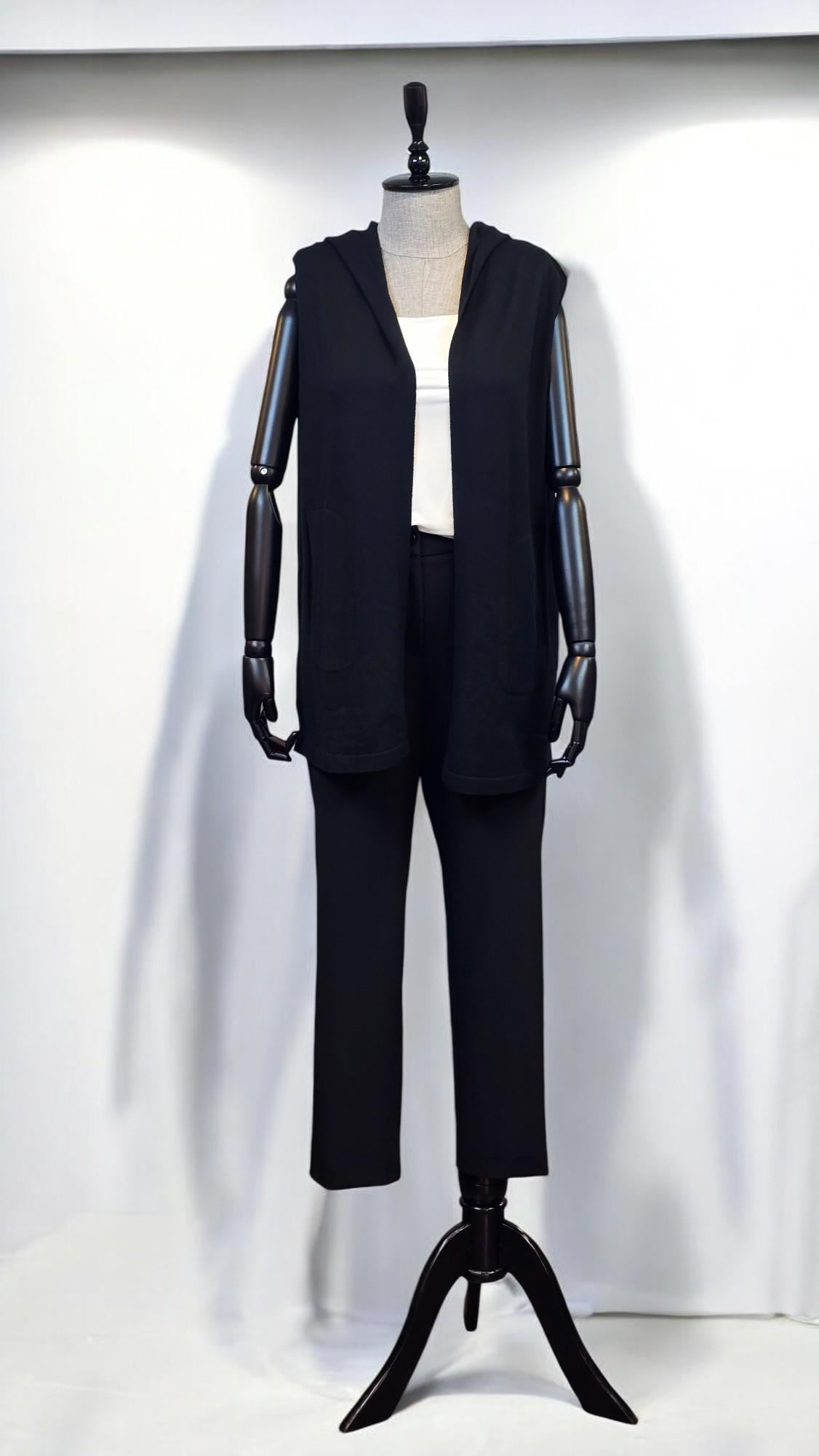 ON FASHION KAPÜŞONLU YELEK - SİYAH