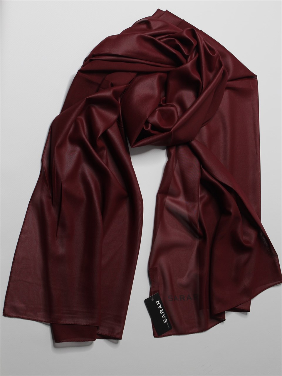 SARAR DERİ ŞAL - BORDO