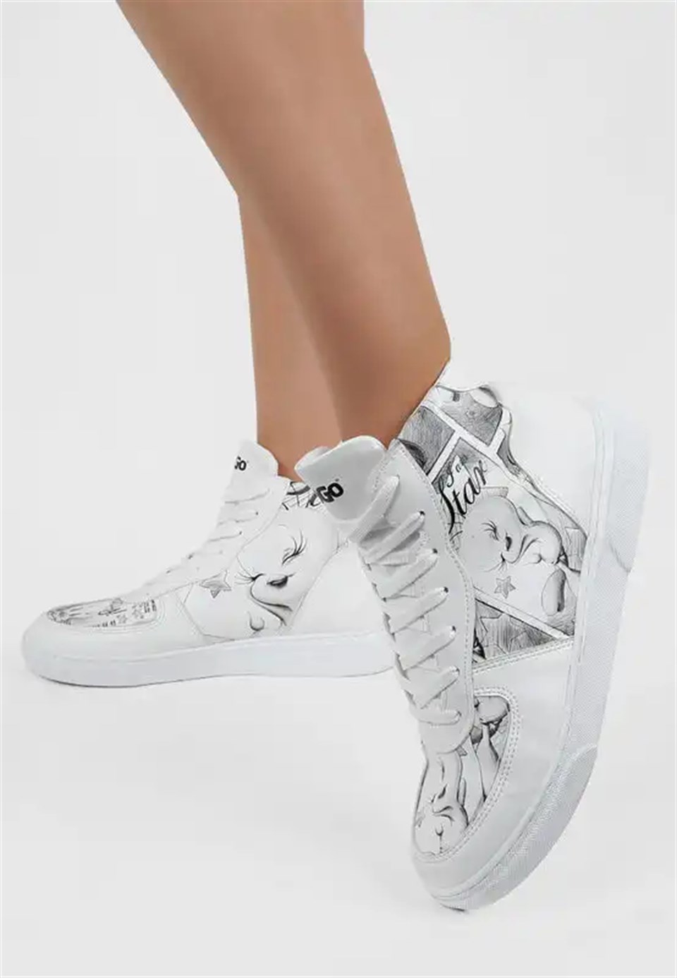 Tweety Sketch / Dogo WB Ace Boots Kadın Düz Bot
