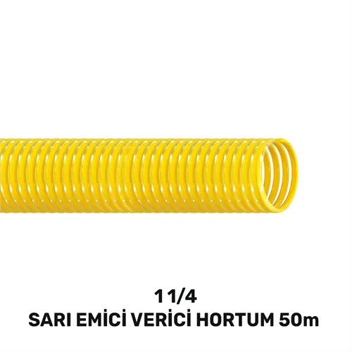 1-1/4'' SARI EMİCİ VERİCİ HORTUM 50 MT (320gr/mt)