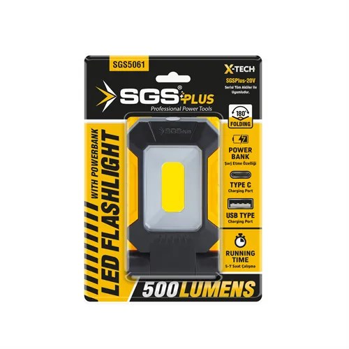 AKÜLÜ KATLANABİLİR LED FENER 20V 500 LÜMEN
