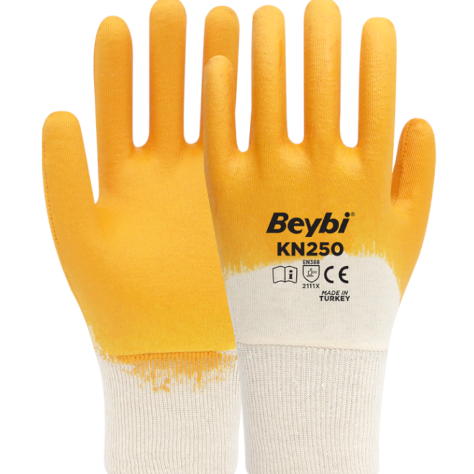 BEYBİ KN250 NİTRİL ELDİVEN SARI NO: 10