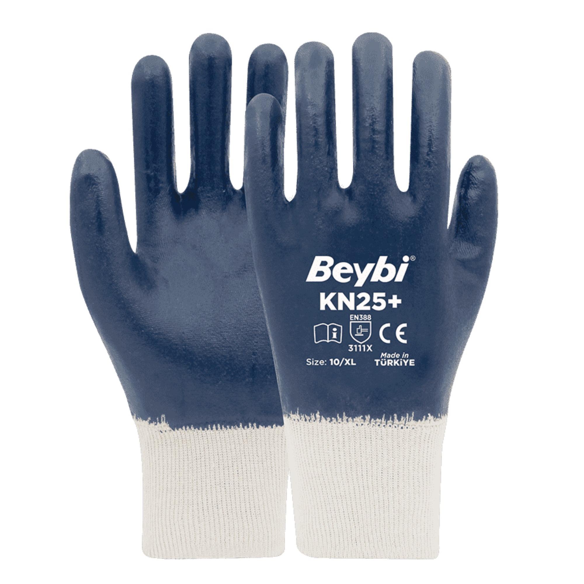 BEYBİ KN25+(PLUS)  NİTRİL ELDİVEN LACİVERT NO:10