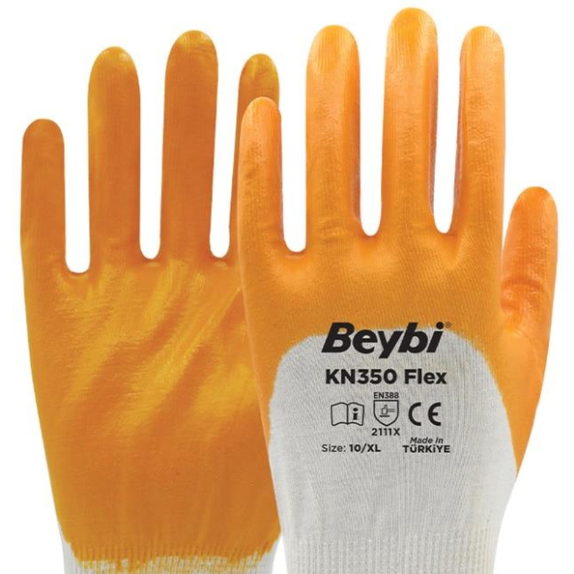 BEYBİ KN350 FLEX LİKRALI ÖRME ELDİVEN SARI NO:9