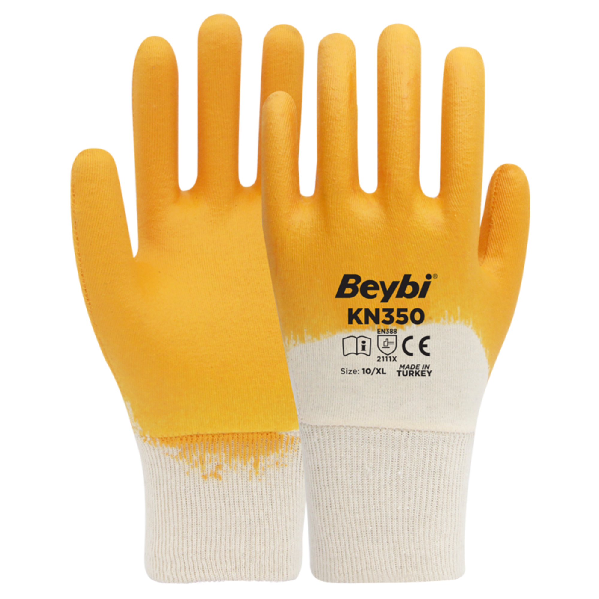 BEYBİ KN350 NİTRİL ELDİVEN SARI NO: 10