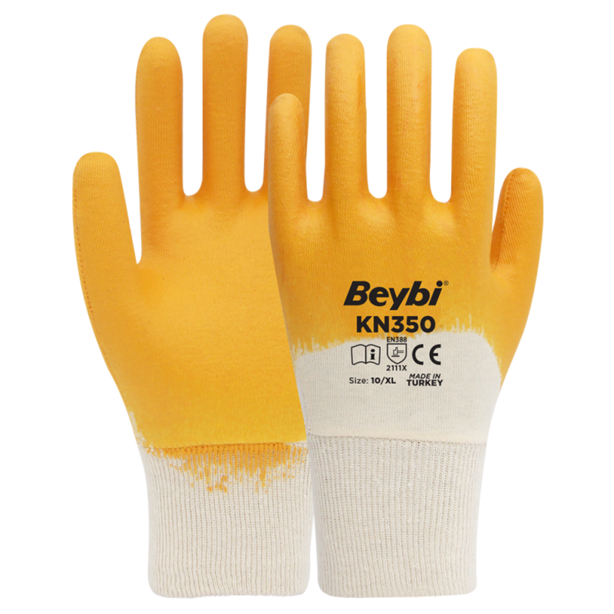 BEYBİ KN350 NİTRİL ELDİVEN SARI NO: 9