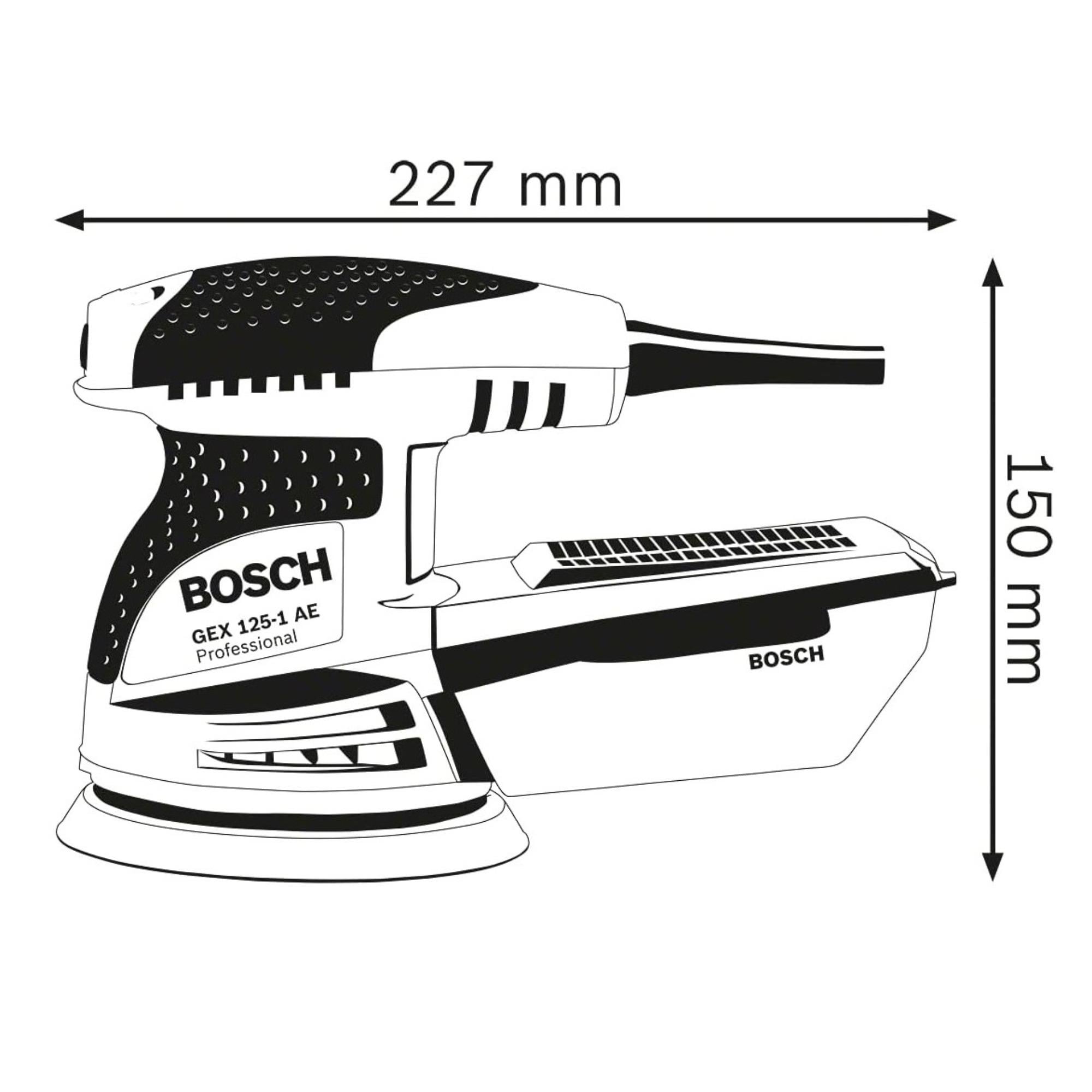 BOSCH EKSANT. ZIMPARA 250W GEX125-1AE 0601387500