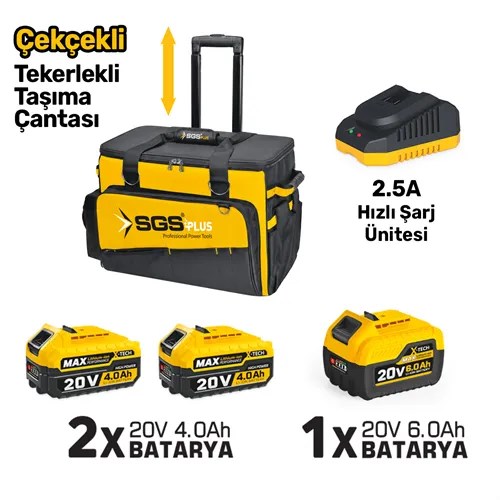 COMBO SET 7 PARÇA (Darbeli Matkap/Kırıcı-Delici Matkap/Darbeli Somun Sıkma/Avuç Taslama Makinesi/Sunta Kesme/Dekupaj Testere/Led Fener)