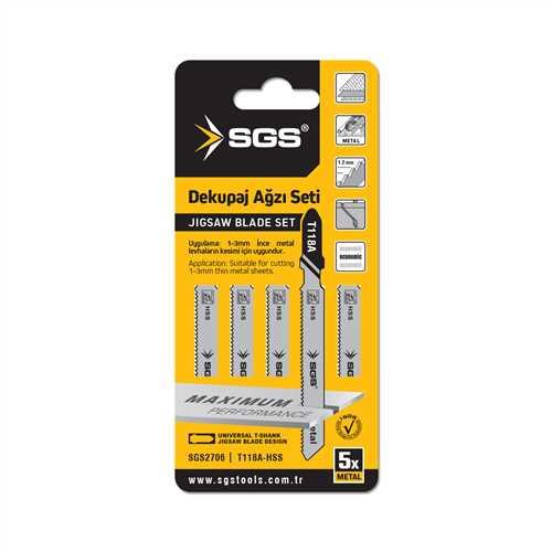 DEKUPAJ AĞZI METAL T118A 5 Lİ SET