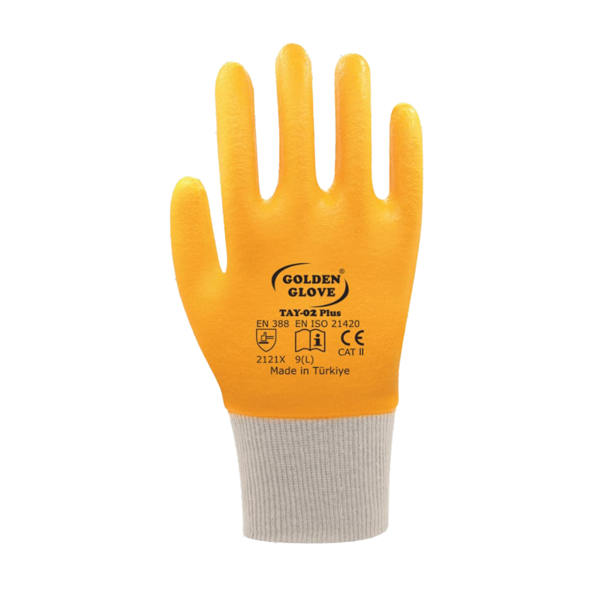 GOLDEN GLOVE TAY-02+PLUS NİTRİL ELDİVEN SARI NO:10
