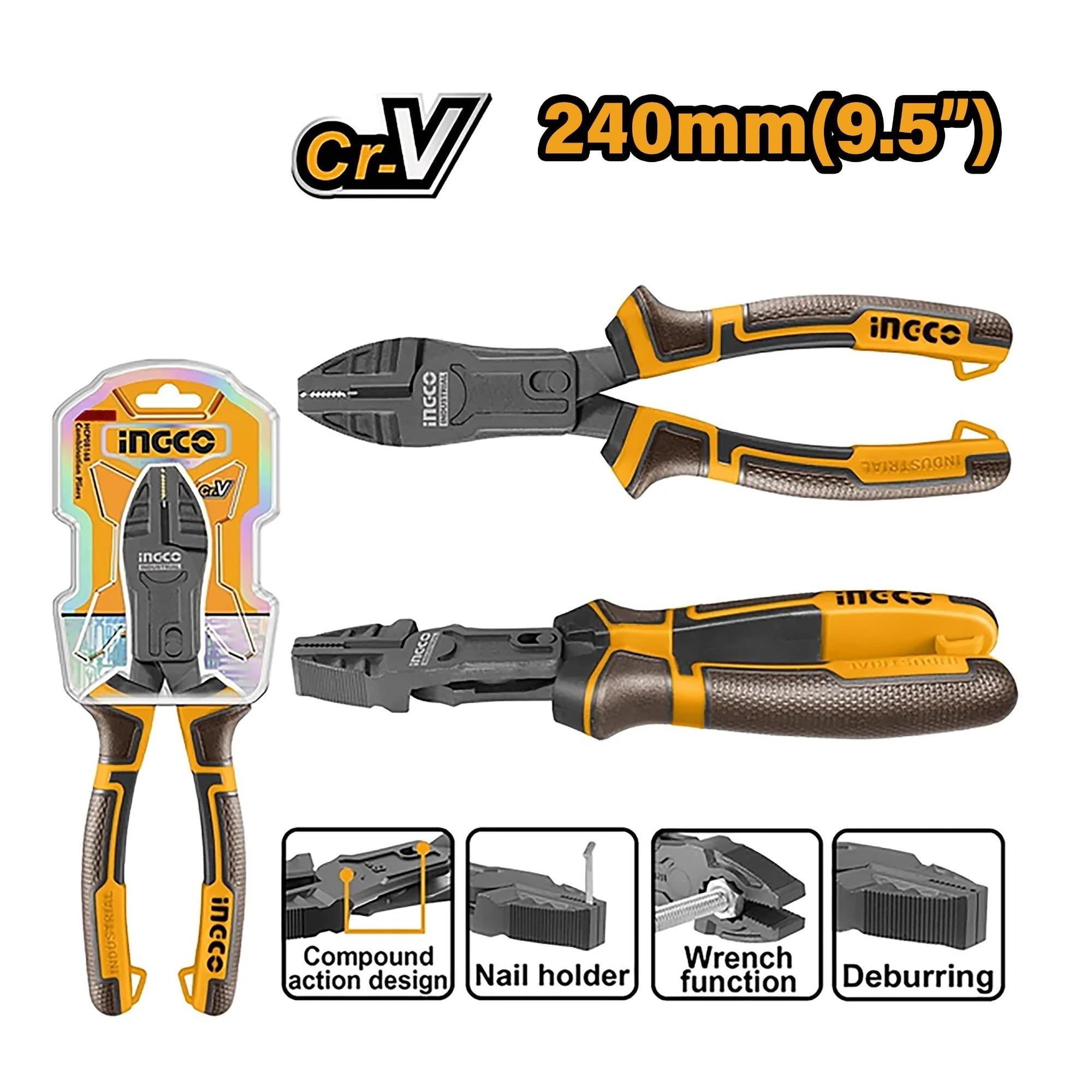 İNGCO HCCP58240 PROFESYONEL KOMBİNE PENSE 240 MM