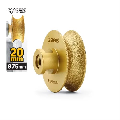 M14-75x20 MM VAKUM ELMAS TAŞLAMA DİSKİ TAM PROFİL