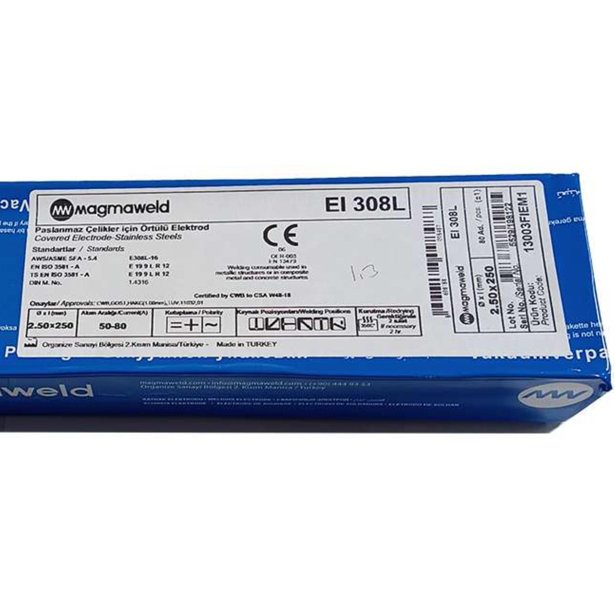 MAGMAWELD ELEKTROD 308L 2.5 (İNOX) (80 ADET)