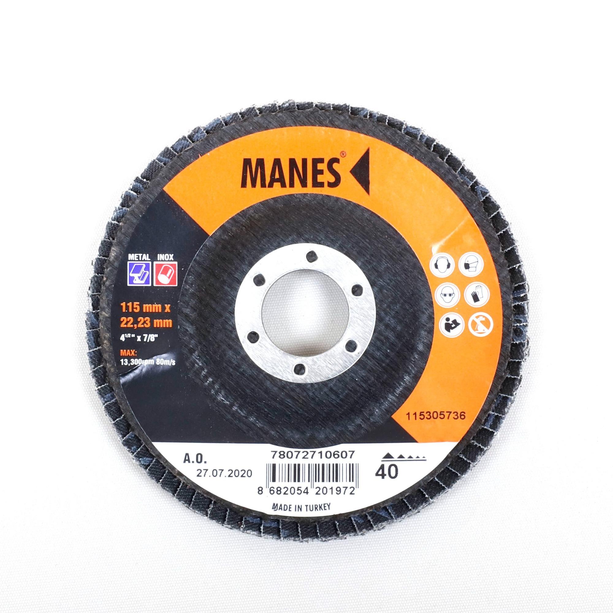 MANES FLAP DİSK ZIMPARA  A.O.115x22 P40