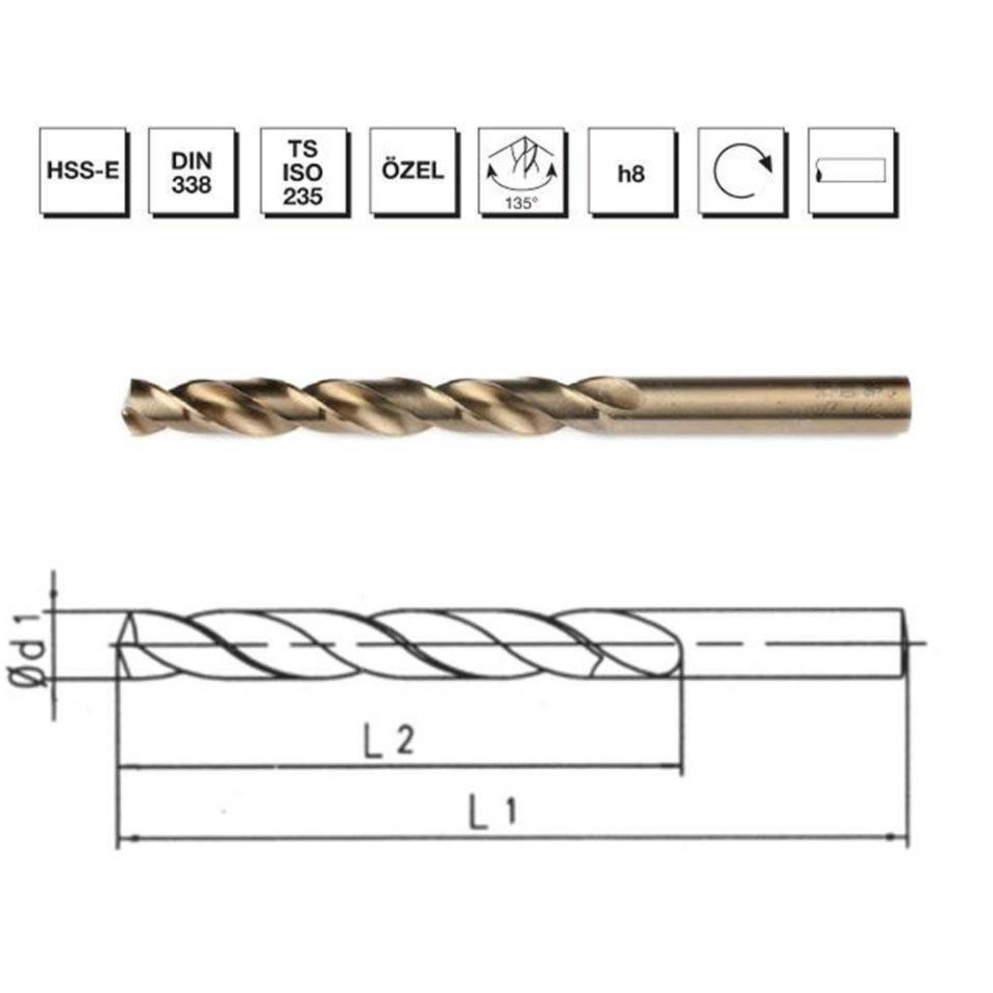 MTE HSS MATKAP UCU ALTIN SR DIN338 3.3 MM 5000330
