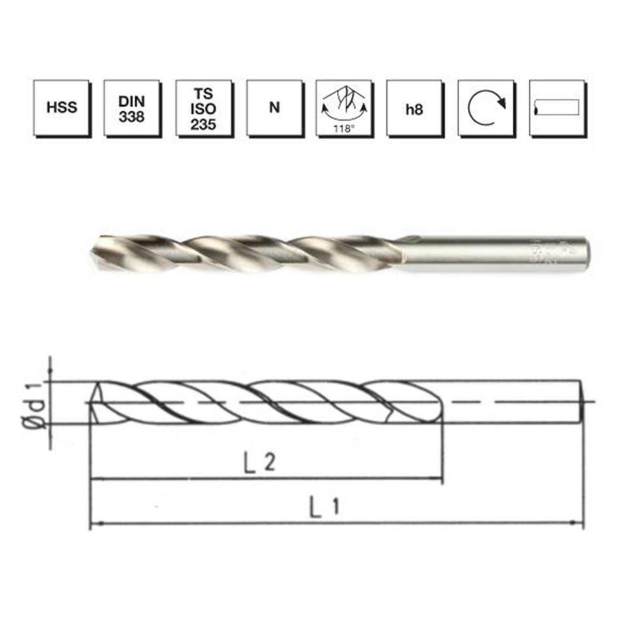 MTE HSS TAŞL. MATKAP UCU DIN338 19 MM 7001900