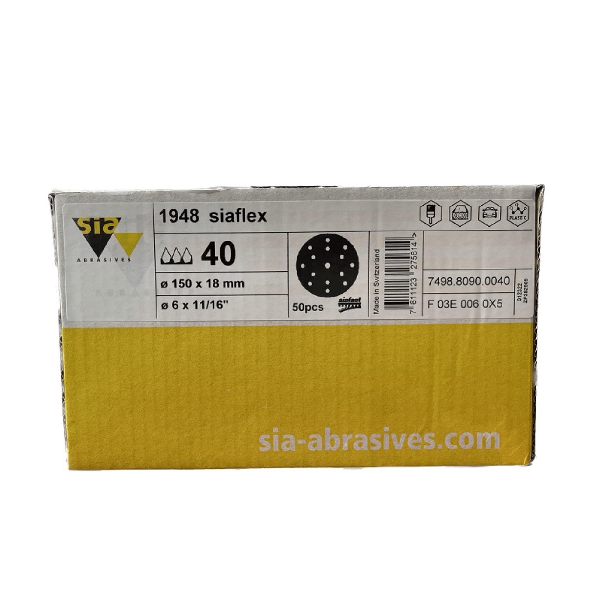 SİA 1948 HOOKIT 7 DELİK ZIMPARA 150 MM 40 KUM