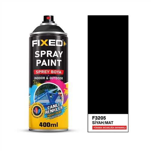 SPREY BOYA AKRİLİK - SİYAH/MAT YÜKSEK ISIYA DAYANIKLI 320 GR 400 ML