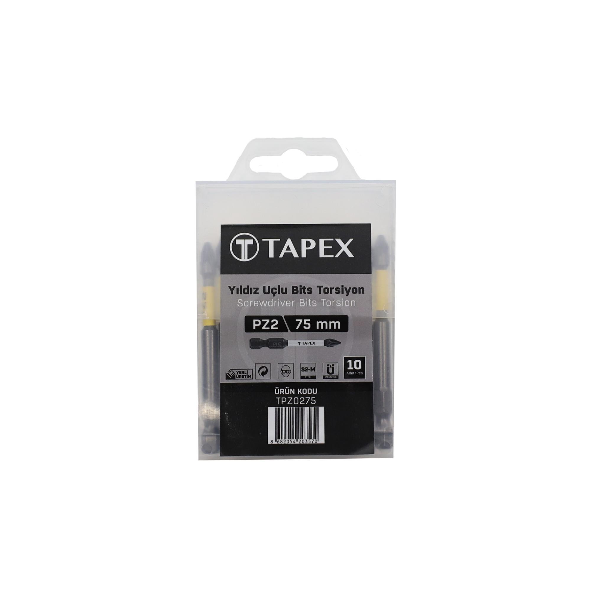 TAPEX TORSİYON BİTS UÇ PZ2 75 MM