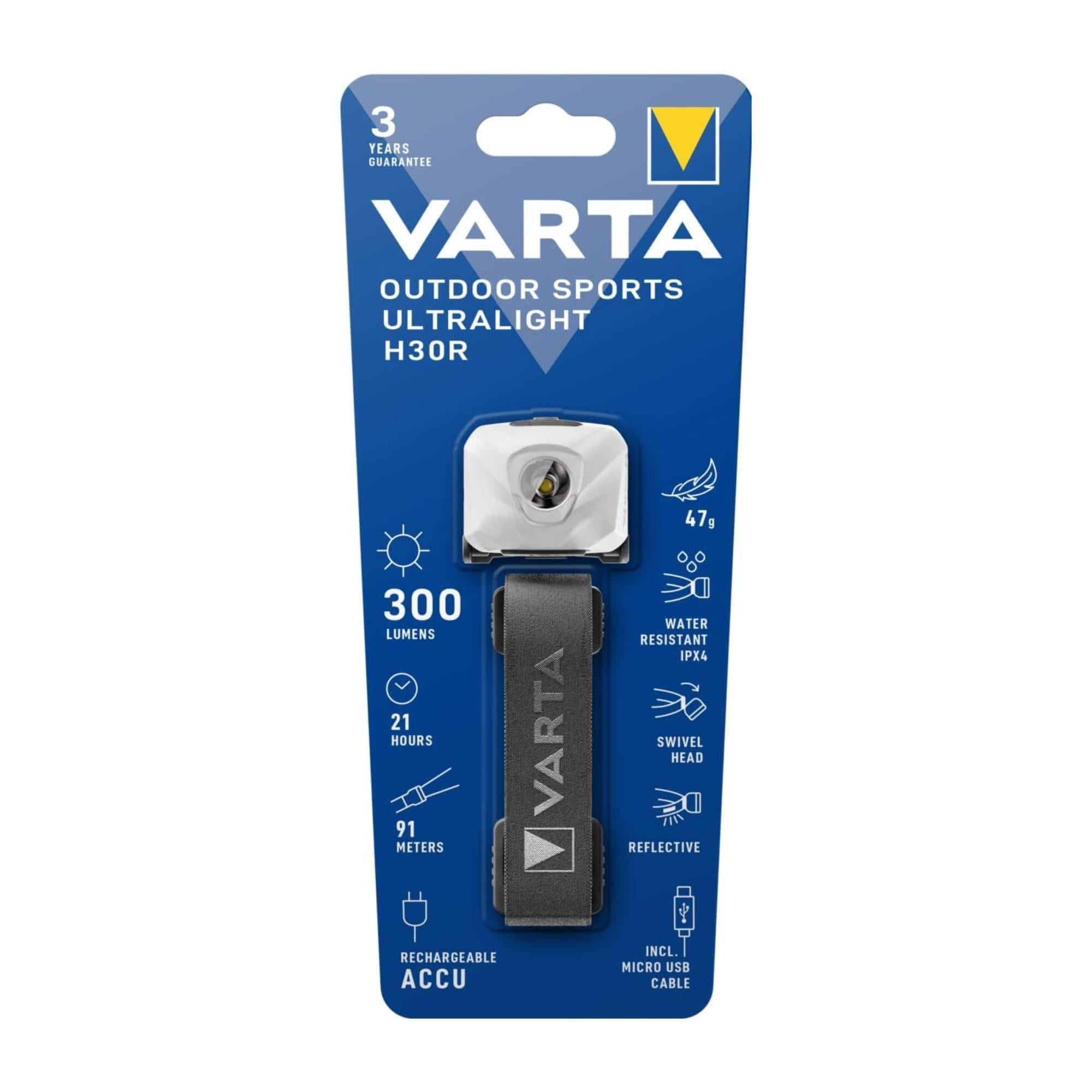 VARTA LED KAFA FENERİ H30R ŞARJLI(18631S)