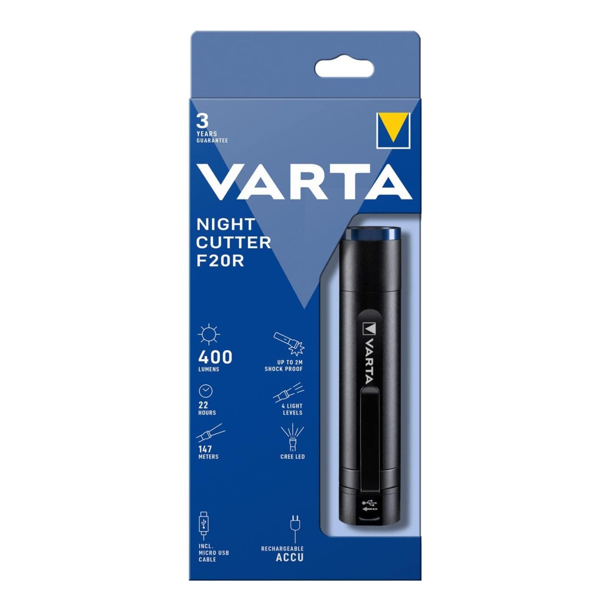 VARTA NIGHT CUTTER FENER F20R-CABLE ŞARJLI (18900)