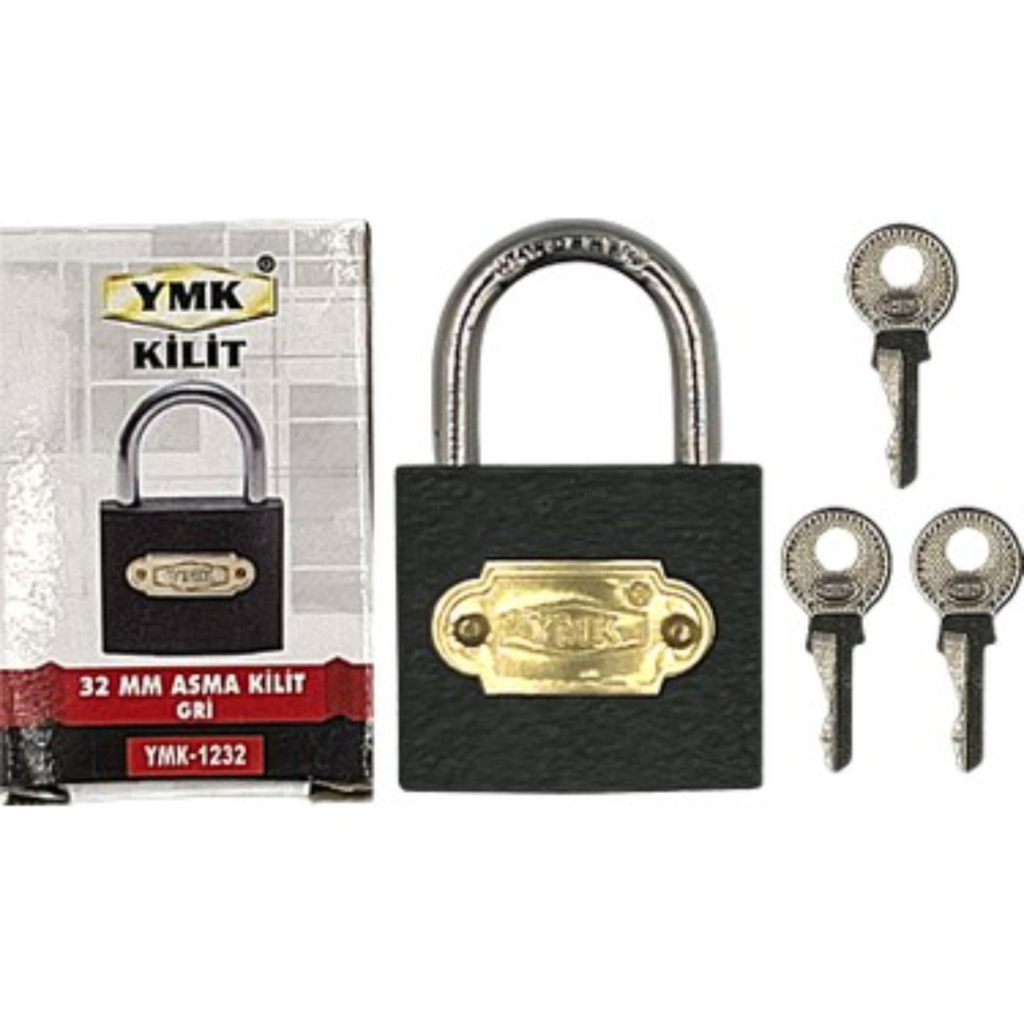 YMK ASMA KİLİT GRİ KISA 32 MM YMK-1232