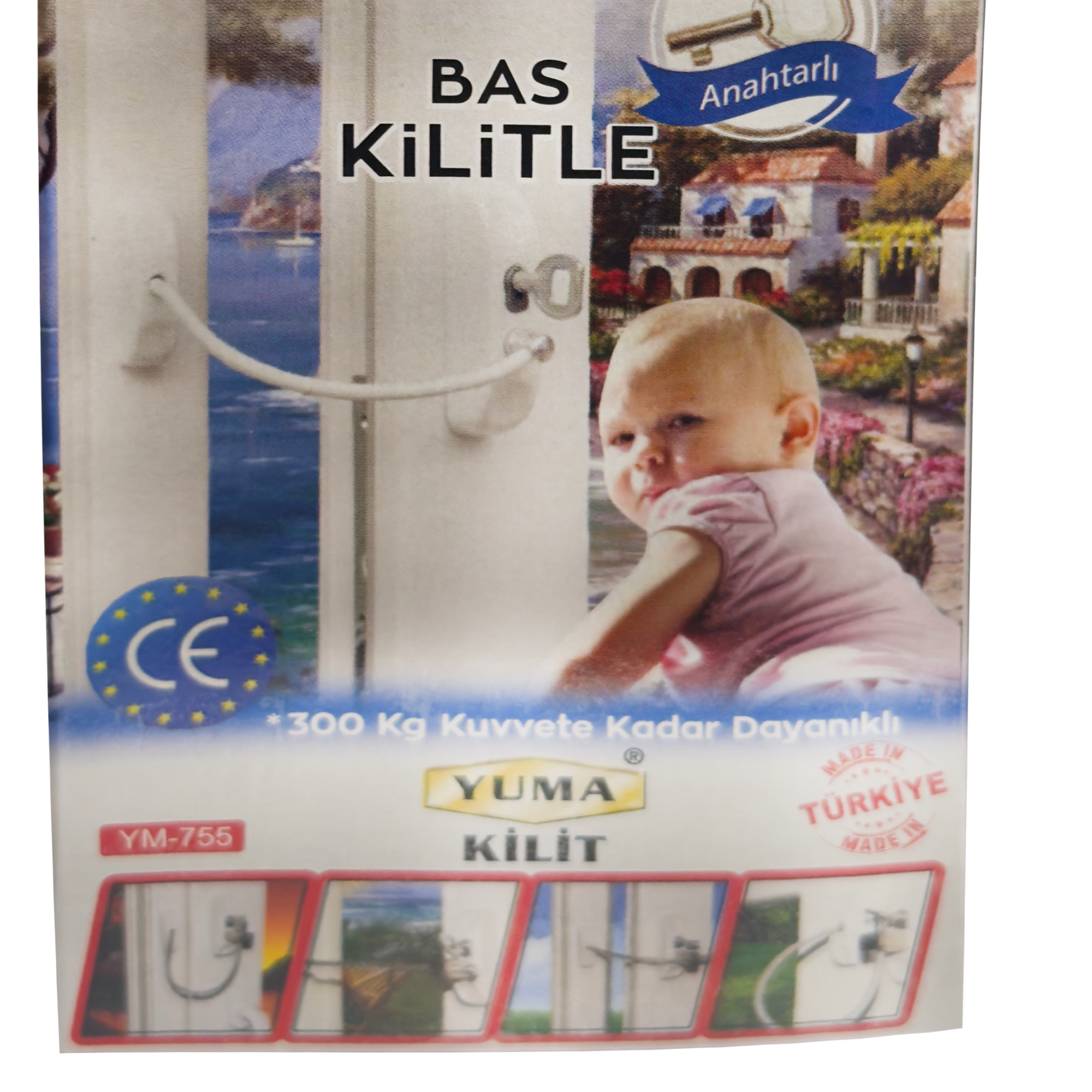 YUMA ÇELİK HALATLI ANAHTARLI GÜVEN. MANDALI YM-755