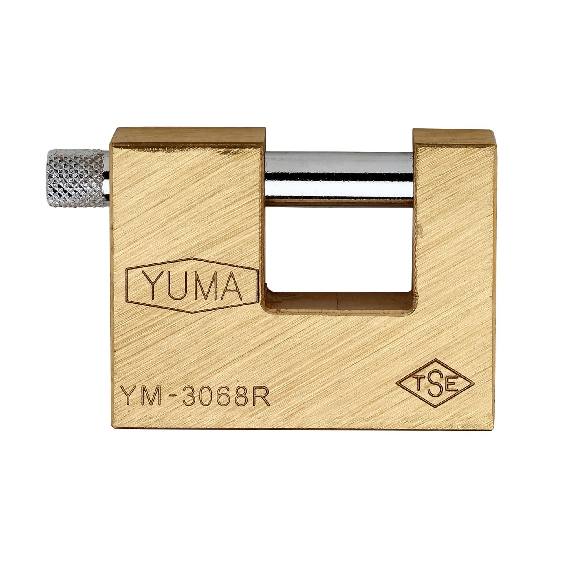 YUMA KAYAR MİLLİ ASMA KİLİT 68 MM YM-3068 PİRİNÇ