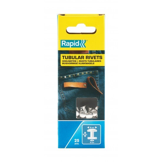 BORU PERÇİN 8x3x9mm Çap 8x3 Aliminyum 25 Adet