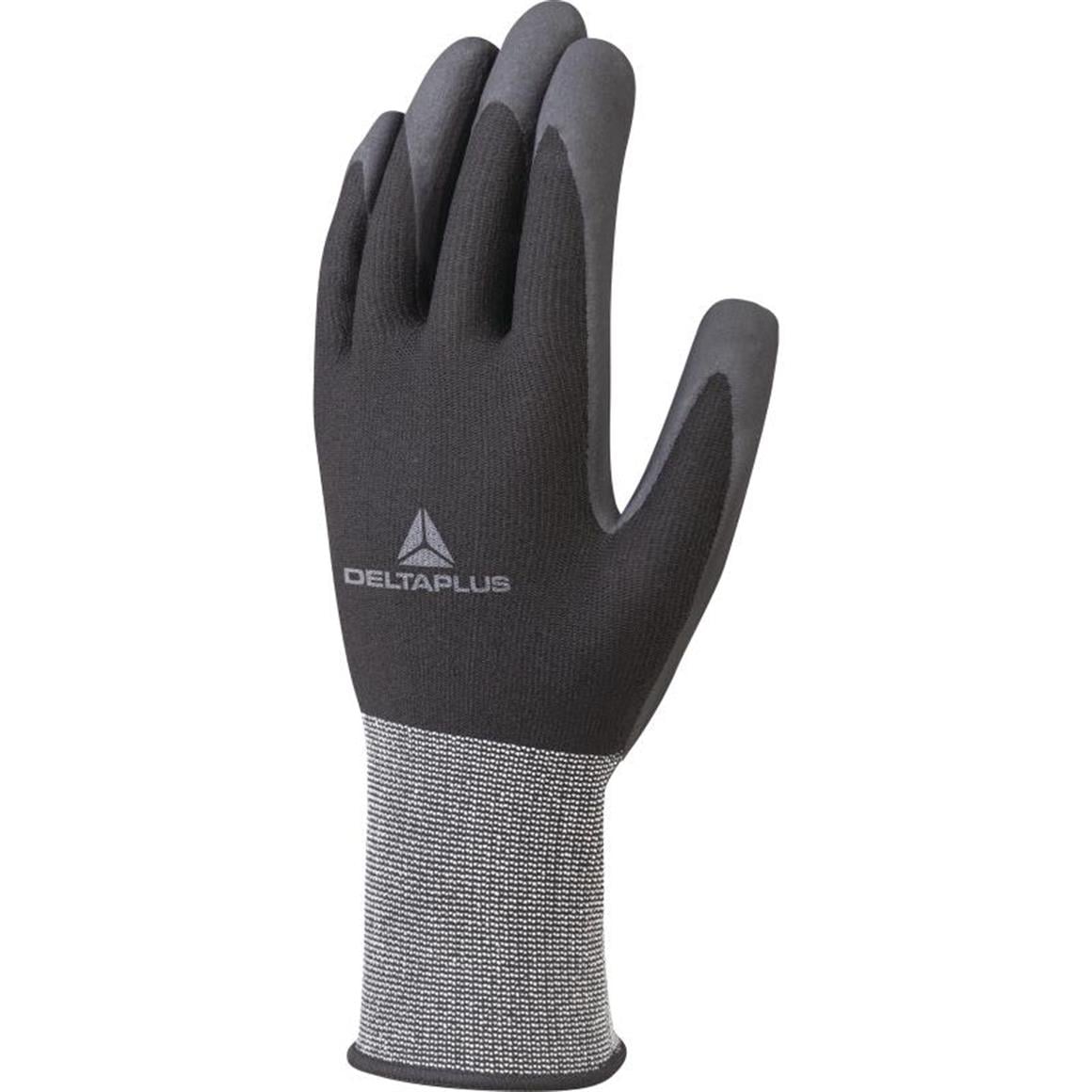 DELTA PLUS VE723 POLYESTER/SPANDEX ÖRME ELDIVEN - NITRIL KÖPÜK AVUÇ IÇI