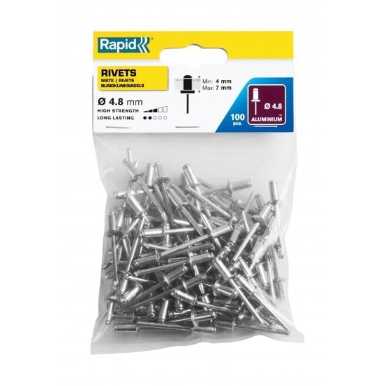 PERÇİN Ø4.8 x 10mm ALÜMİNYUM 100 Adet