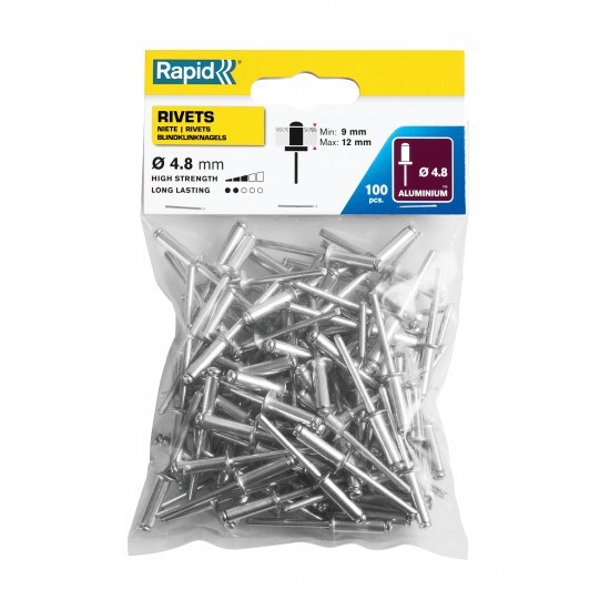 PERÇİN Ø4.8 x 16mm ALÜMİNYUM 100 Adet