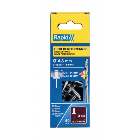 PERÇİN Ø4.8x20mm Alu+Matkap Ucu 50 Adet