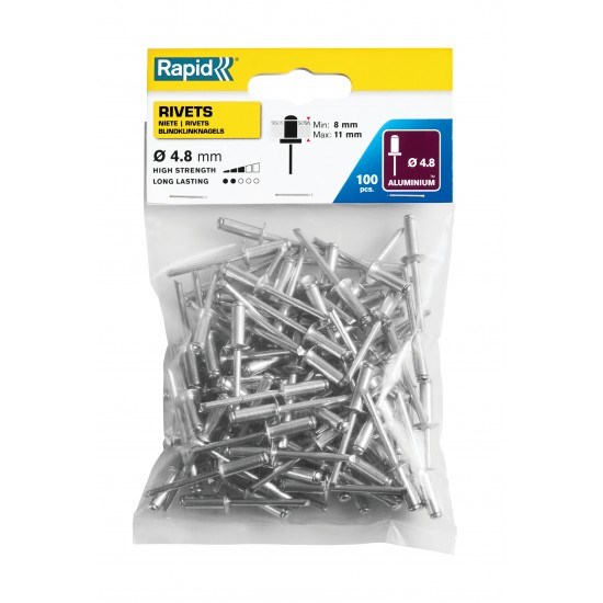 PERÇİN Ø4.8 x 14mm ALÜMİNYUM 100 Adet