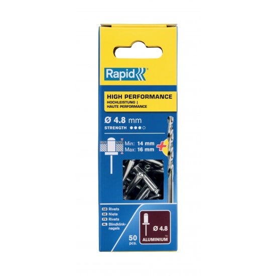 PERÇİN Ø4.8x16mm Alu+Matkap Ucu 50 Adet