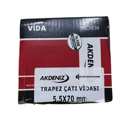 AKDENİZ TRAPEZ ÇATI VİDASI 5.5x70 (150 AD.)