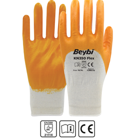 BEYBİ KN350 FLEX LİKRALI ÖRME ELDİVEN SARI NO:10