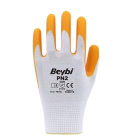 BEYBİ PN2 NAYLON NİTRİL ELDİVEN SARI NO: 9