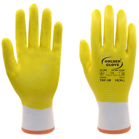 GOLDEN GLOVE TAY-18 TAM KAPLI ELDİVEN SARI NO:10