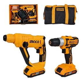 İNGCO CKLI 2008 MATKAP-KIRICI DELİCİ SET 2Lİ  20V