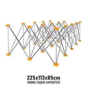 KATLANIR ÇALIŞMA TEZGAHI ALÜMİNYUM 225*113*85 CM