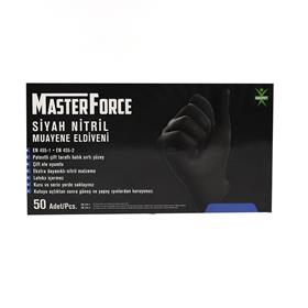 MASTER FORCE SİYAH NİTRİL MUAYENE ELDİVEN EXTRA L