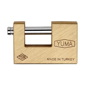 YUMA KAYAR MİLLİ ASMA KİLİT 80 MM YM-3080 PİRİNÇ