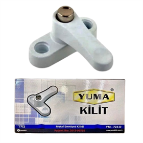 YUMA PİMLİ GÜVENLİK MANDALI BEYAZ YM-724D