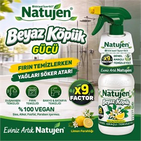 NATUJEN GENEL AMAÇLI TEMİZLEYİCİ (BEYAZ KÖPÜK GÜCÜ) 1000 ML
