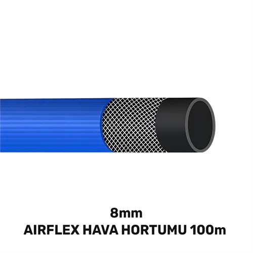 8 MM AIRFLEX HAVA HORTUMU 100 MT MAVİ (140gr/mt)