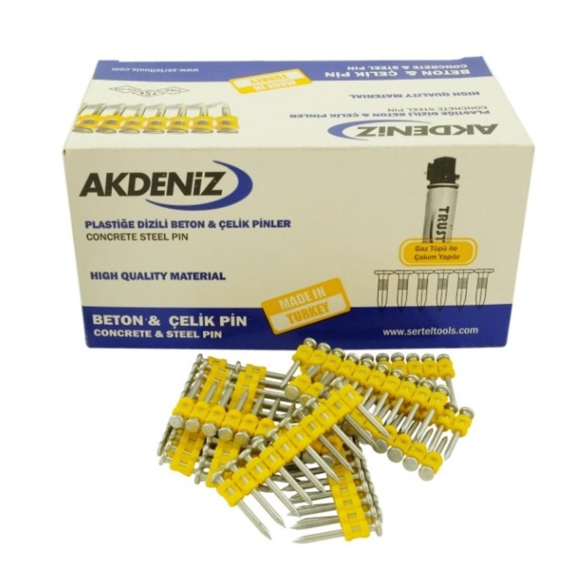 AKDENİZ GAZLI TABANCA ÇİVİ 25 MM (1000 ÇİVİ+1 GAZ)