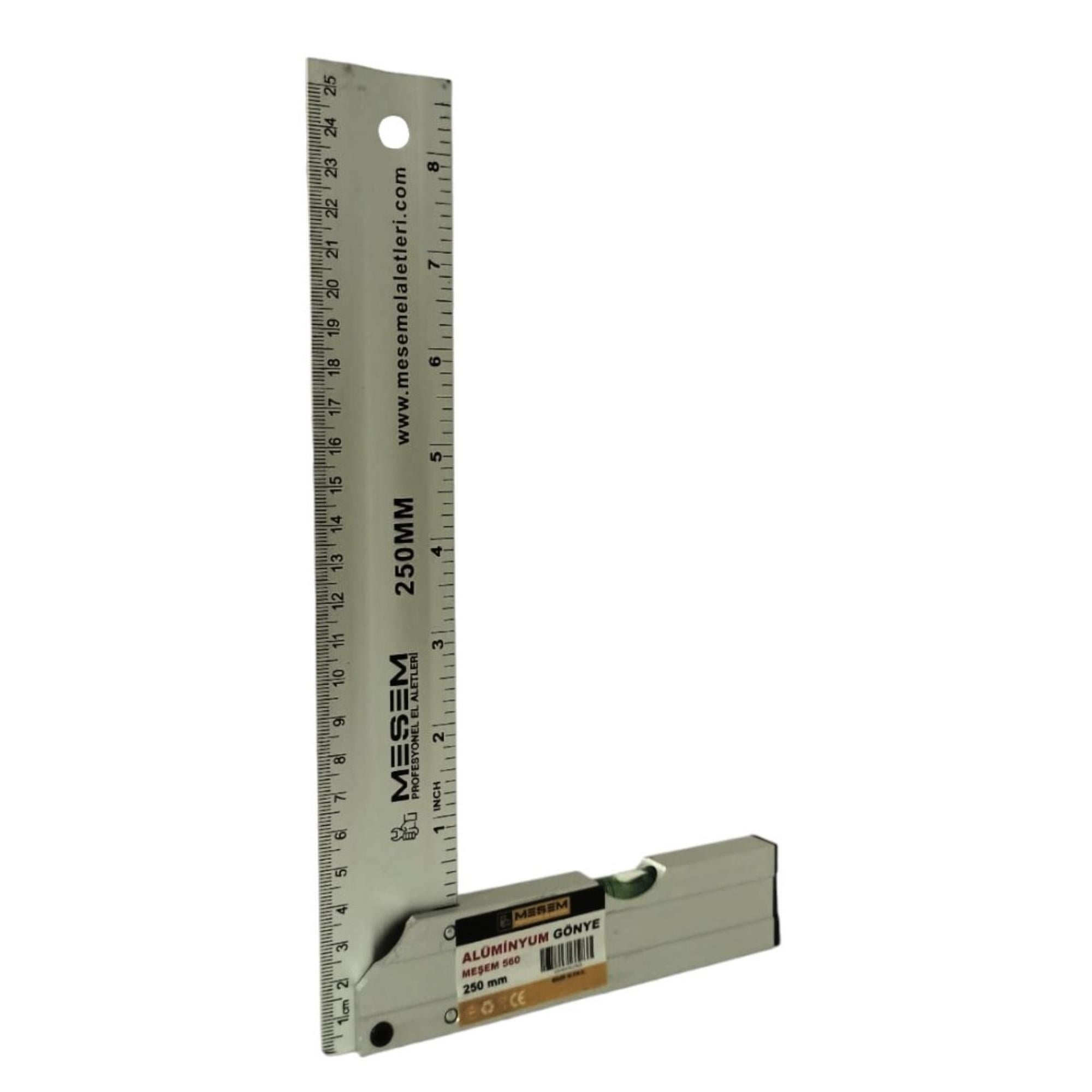 ALÜMİNYUM MARANGOZ GÖNYE 25 CM