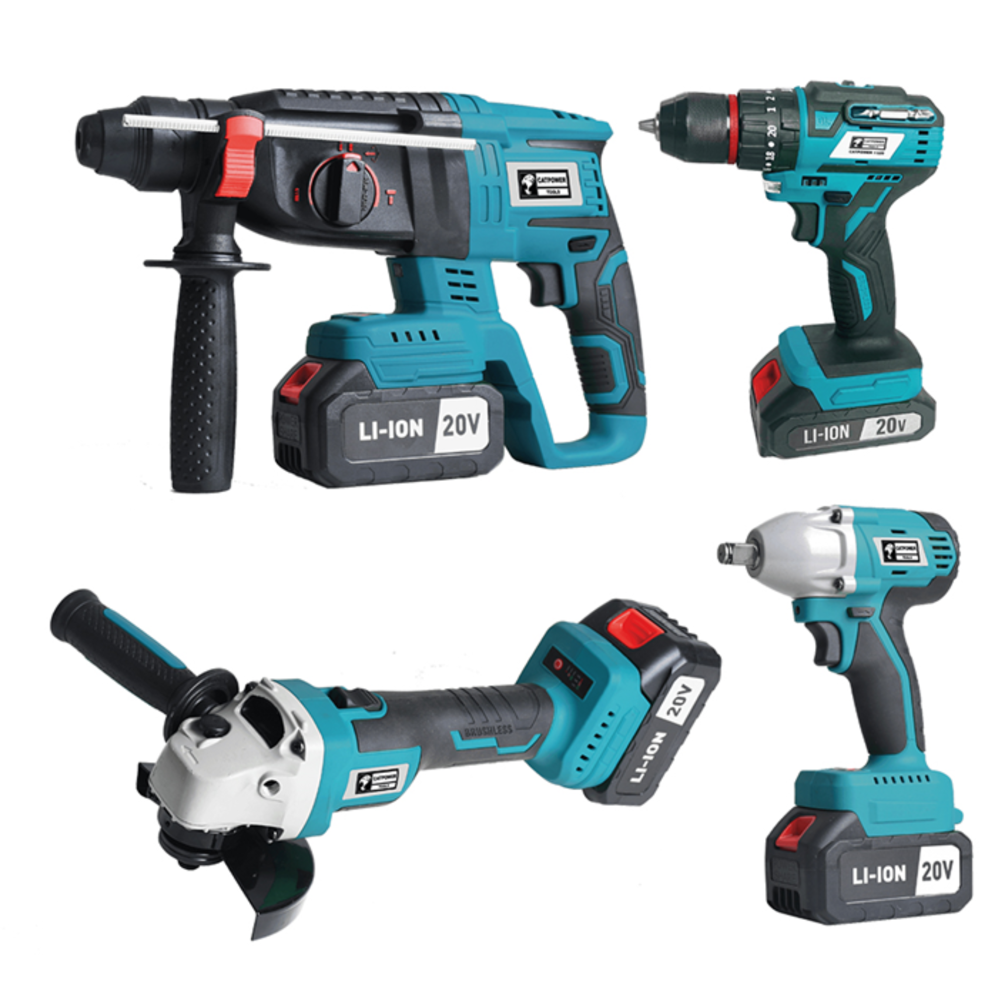 CATPOWER AKÜLÜ KOMBO SET 4 LÜ KÖMÜRSÜZ CAT1380