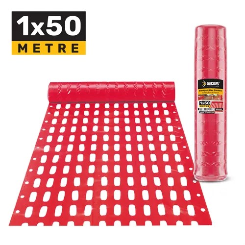 EMNİYET ALAN PERDESİ 1x50 MT. 40 Gr. KIRMIZI